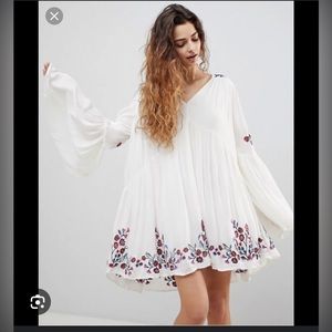 white te amo embroidered mini dress free people